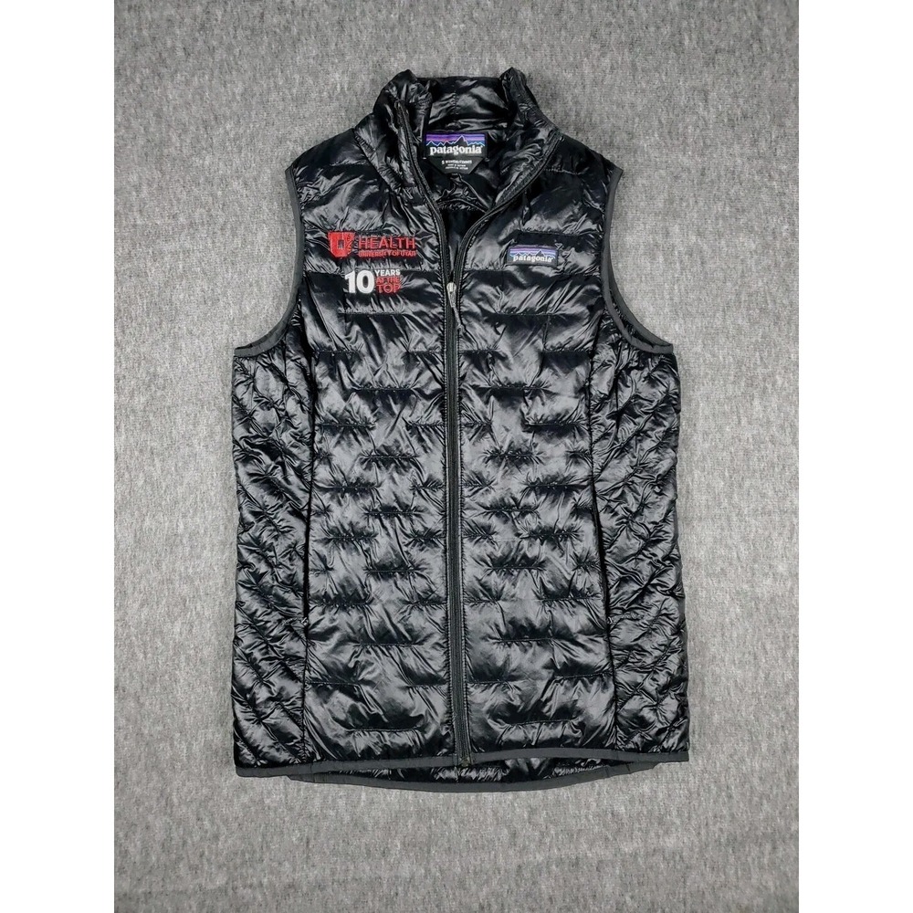 Patagonia‎ Nano Puff Vest Womens Small Black Quilted Insulated Embroidered Logo